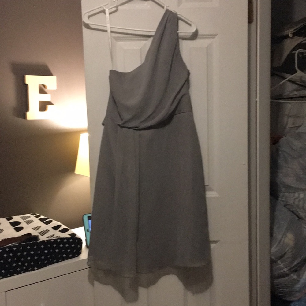 David’s Bridals Size 8 Gray Dress